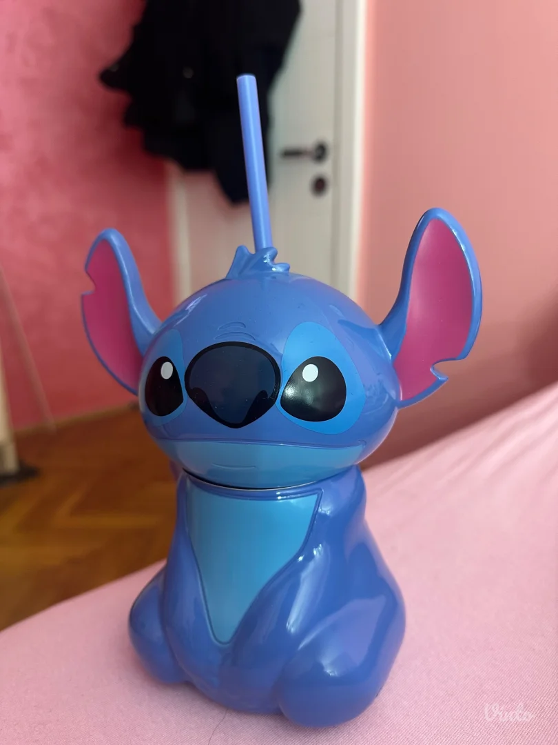 Stitch časa sa slamcicom NOVO