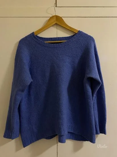 Max Mara plavi vuneni džemper 40