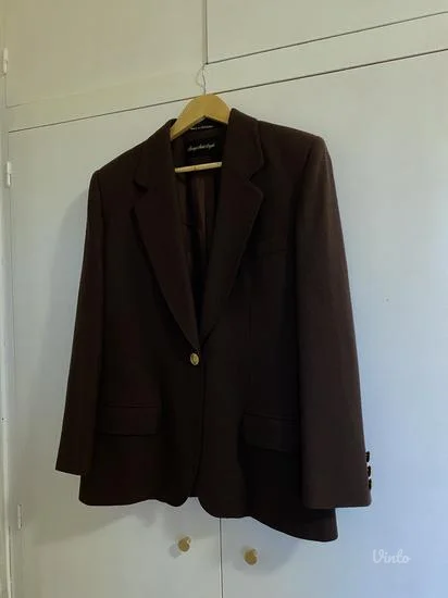 Tamno braon vuneni sako 40