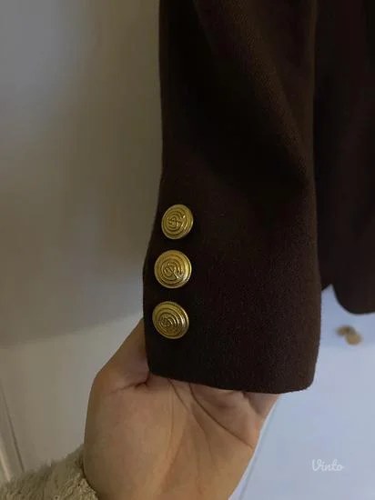 Tamno braon vuneni sako 40