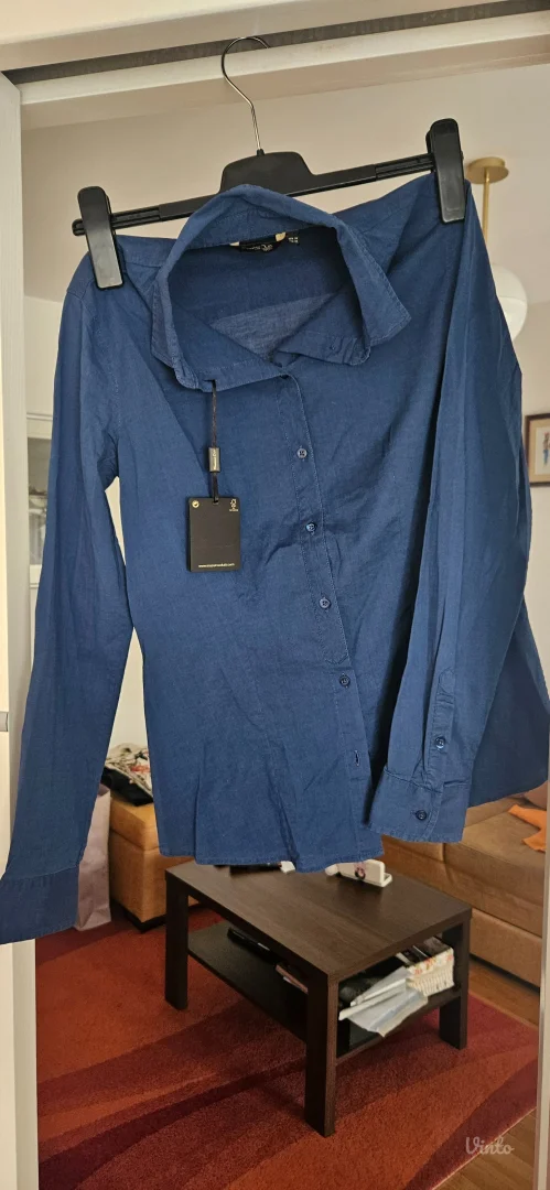 Plava strukirana košulja