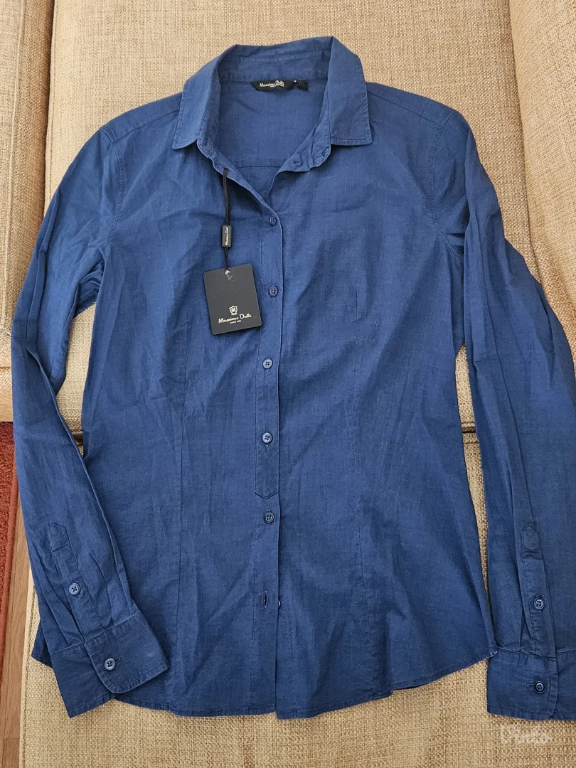 Plava strukirana košulja