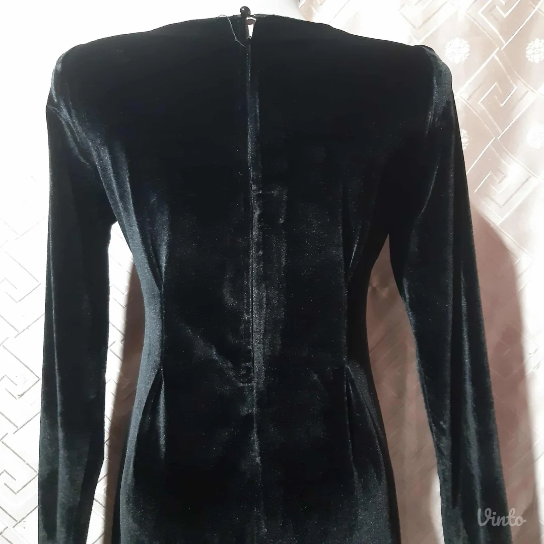 Crna Plisana haljina M