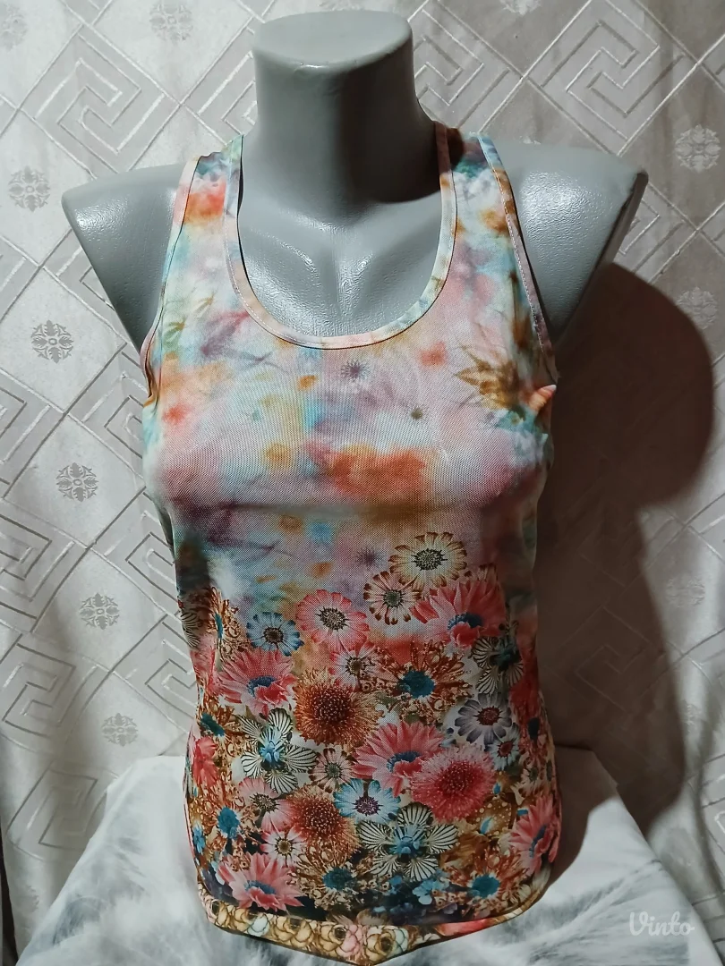 Mrezasta floral sarena majica S/M