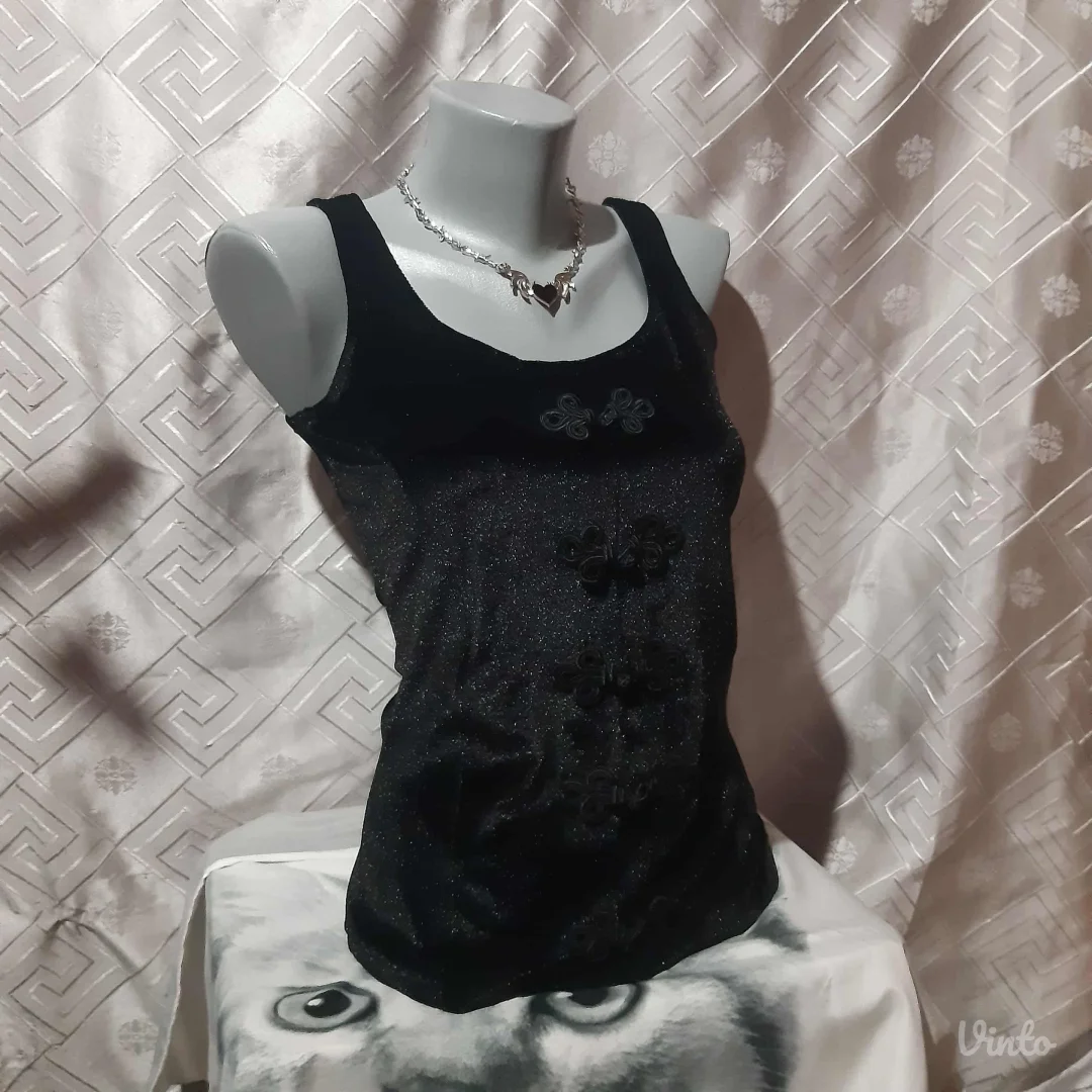 Goth Vamp Crna Plisana majica M/L