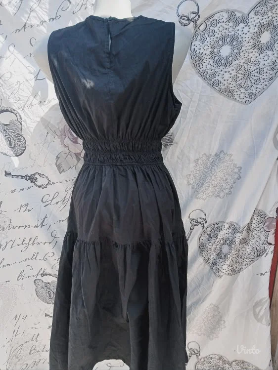 Crna Goth Haljina M 100% Pamuk