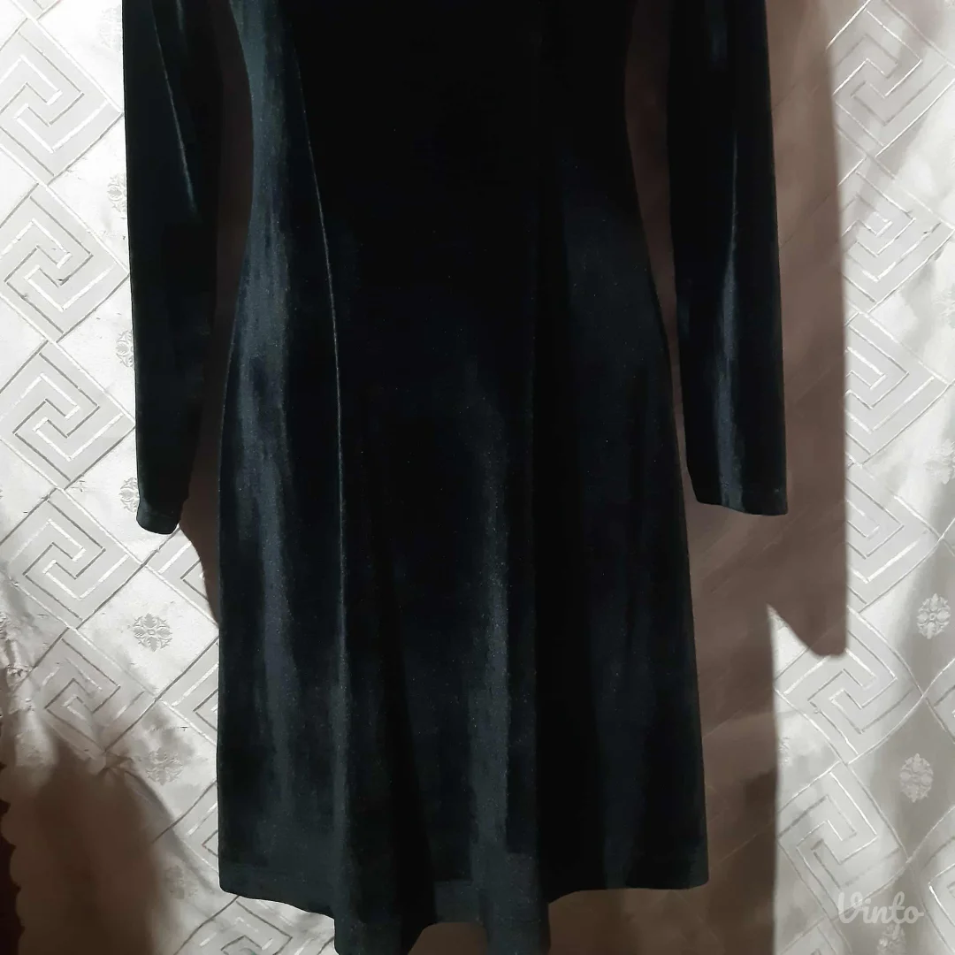 Crna Plisana haljina M