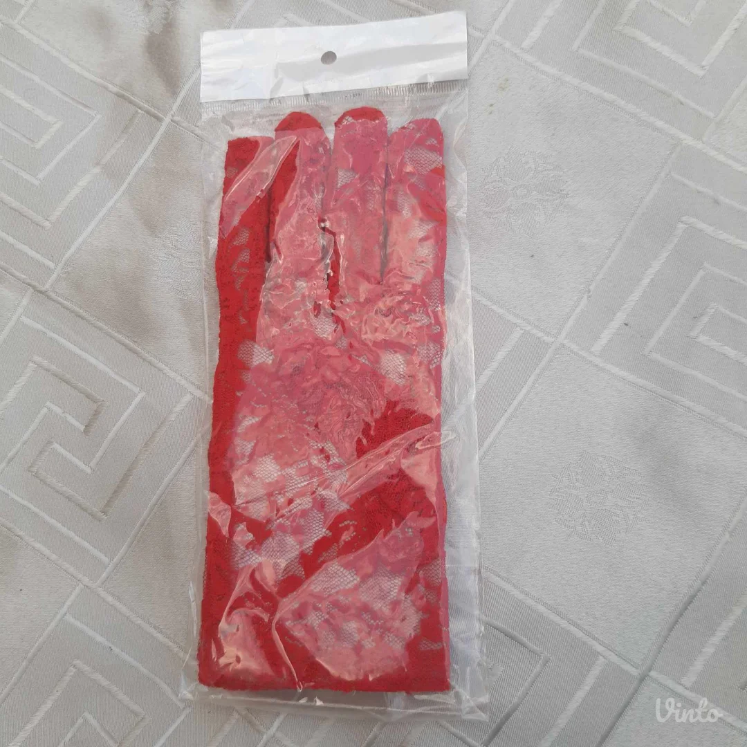 Čipkaste Nove Crvene rukavice XS/S