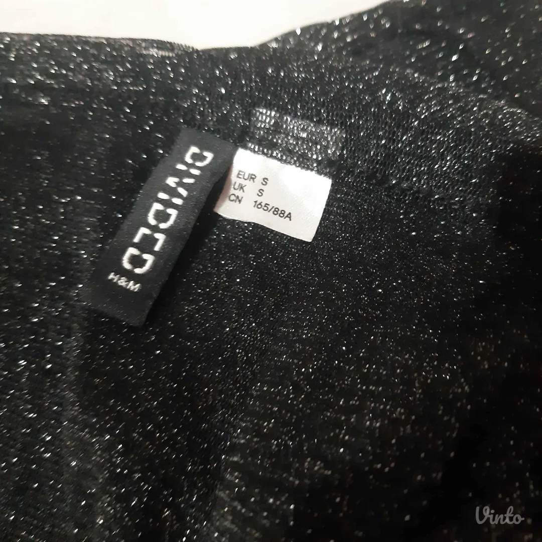 H&M mrežasta srebrna bluza S/M