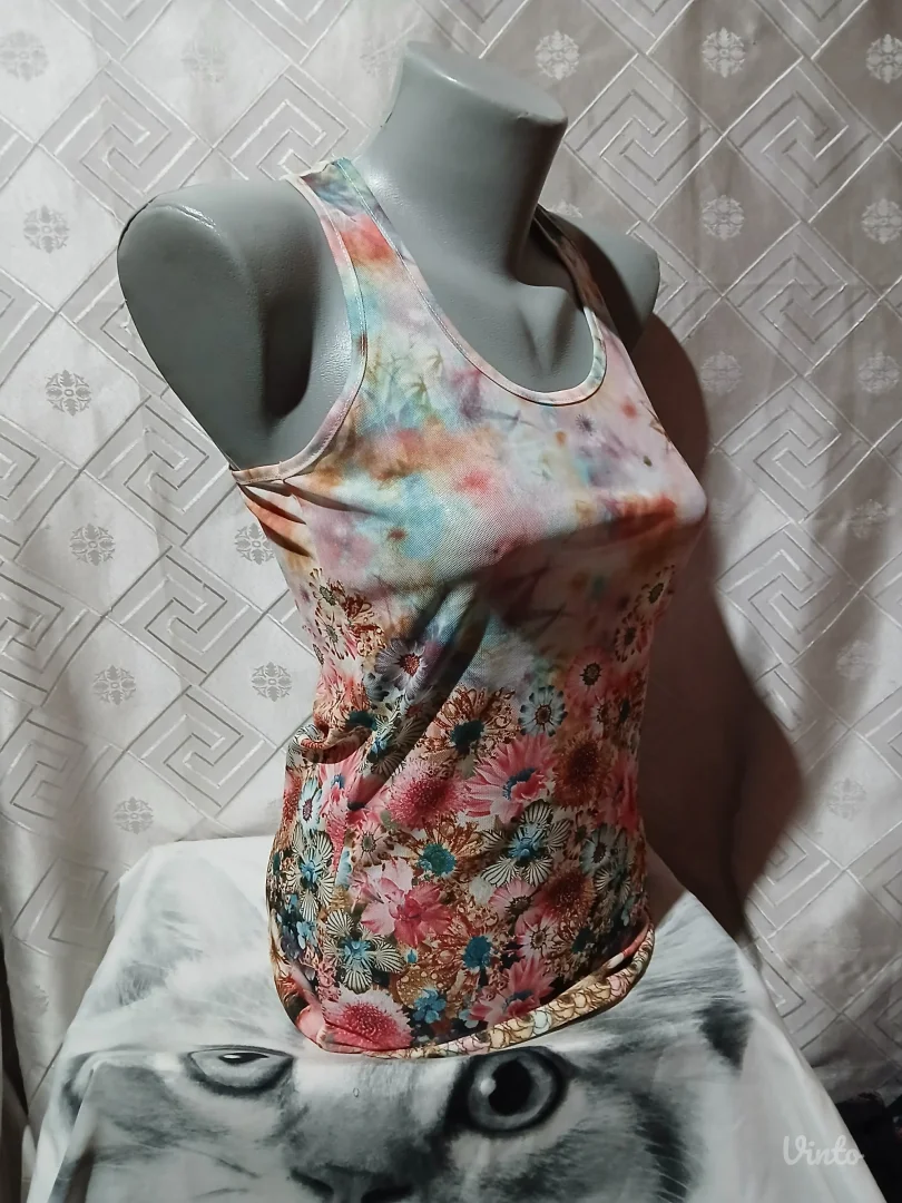Mrezasta floral sarena majica S/M
