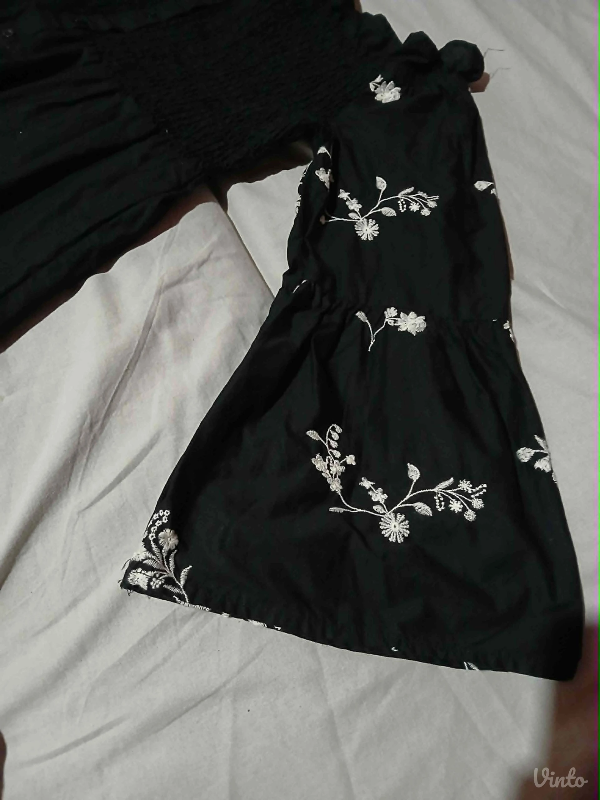 Crna tunika/kosulja sa vezom Plus Size