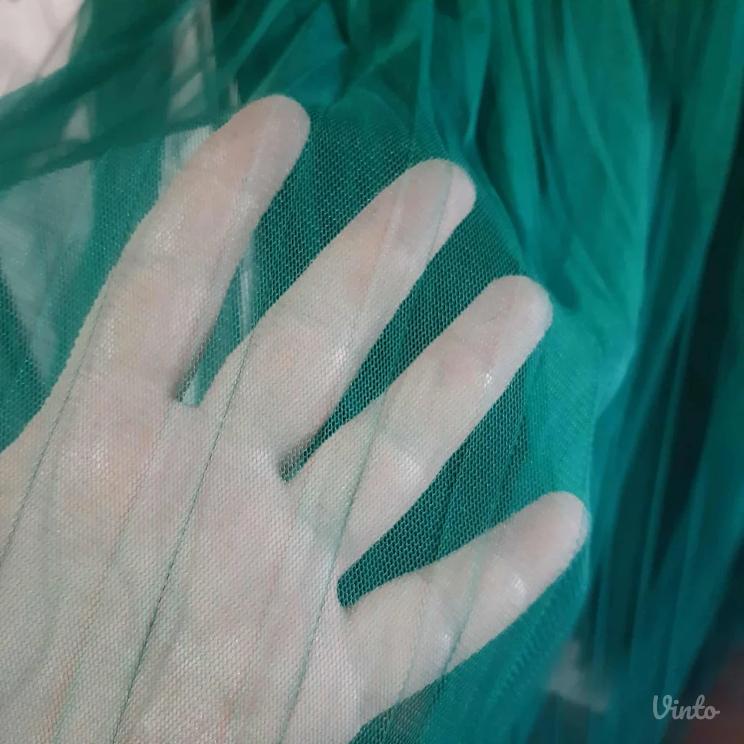 Robin maksi zelena suknja Til/Mrezica plisir L/XL