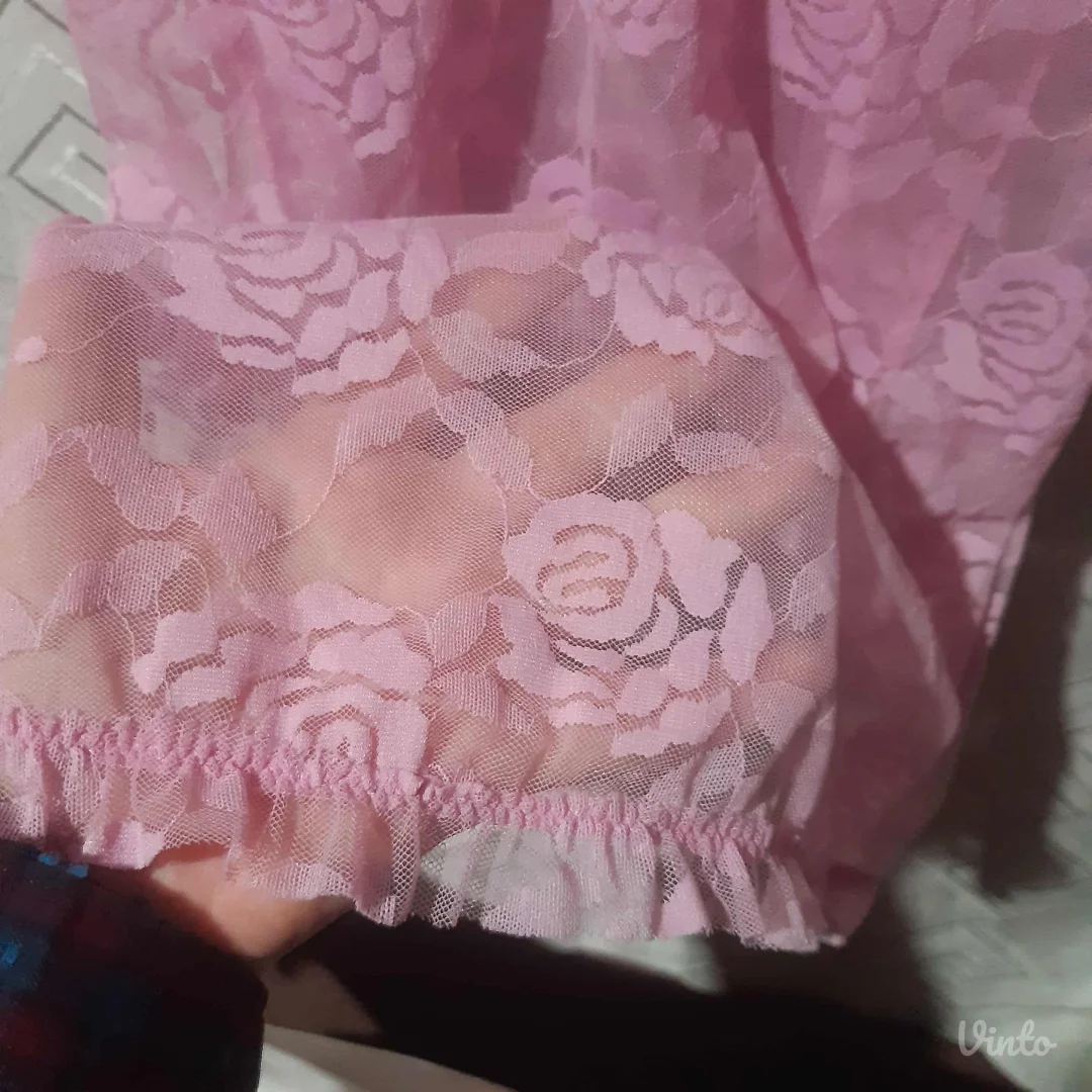 Tezenis Roze spavacica od cipke S/M