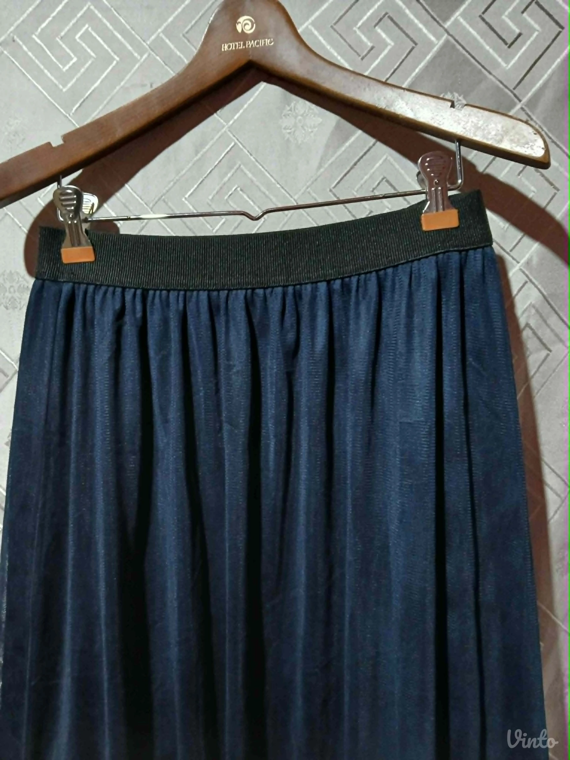 Midi teget suknja til/mrezica M/L
