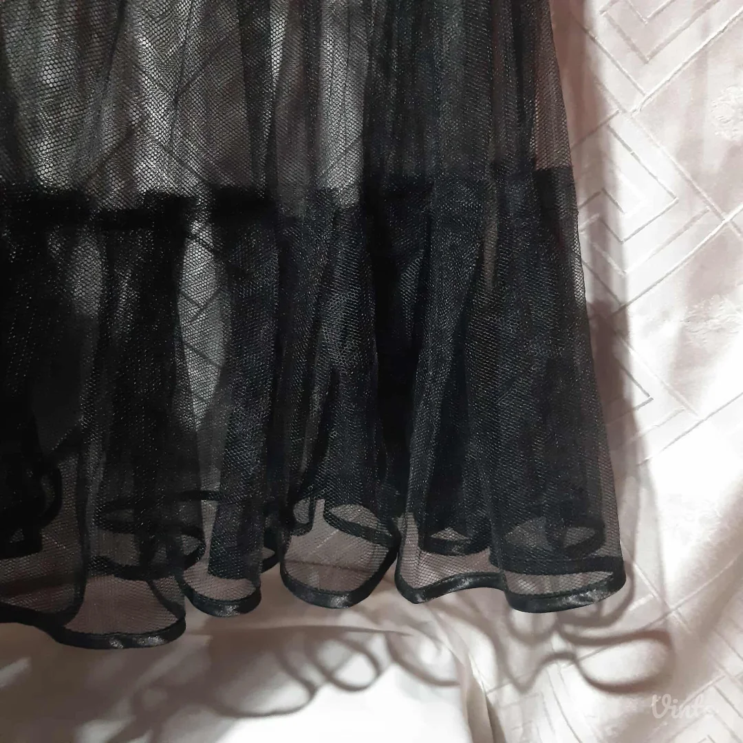 Goth crna podsuknja pun krug S-L