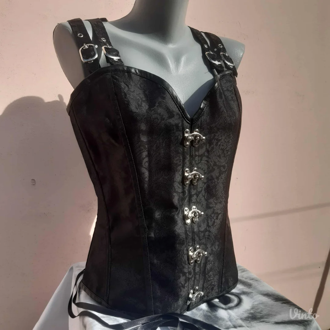 Gothic Brokat Korset sa bravicama i bretelama XL