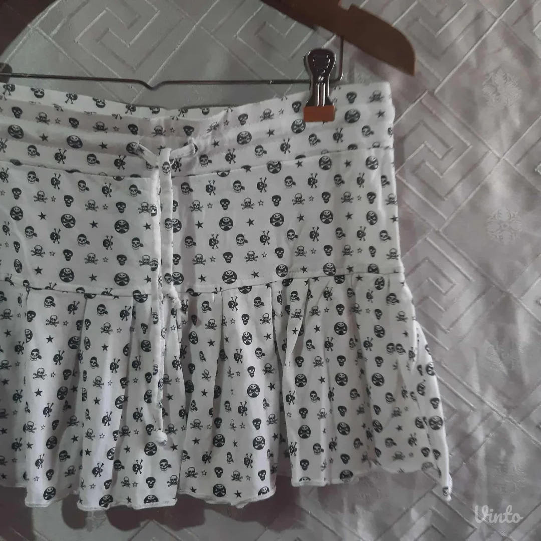 Punk/Goth Skull mini suknja M