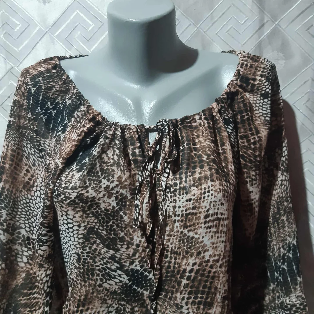 Amisu snake print providna bluza S