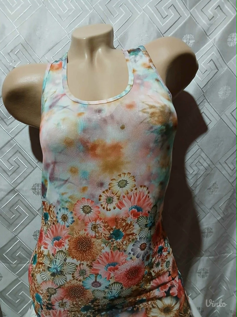 Mrezasta floral sarena majica S/M