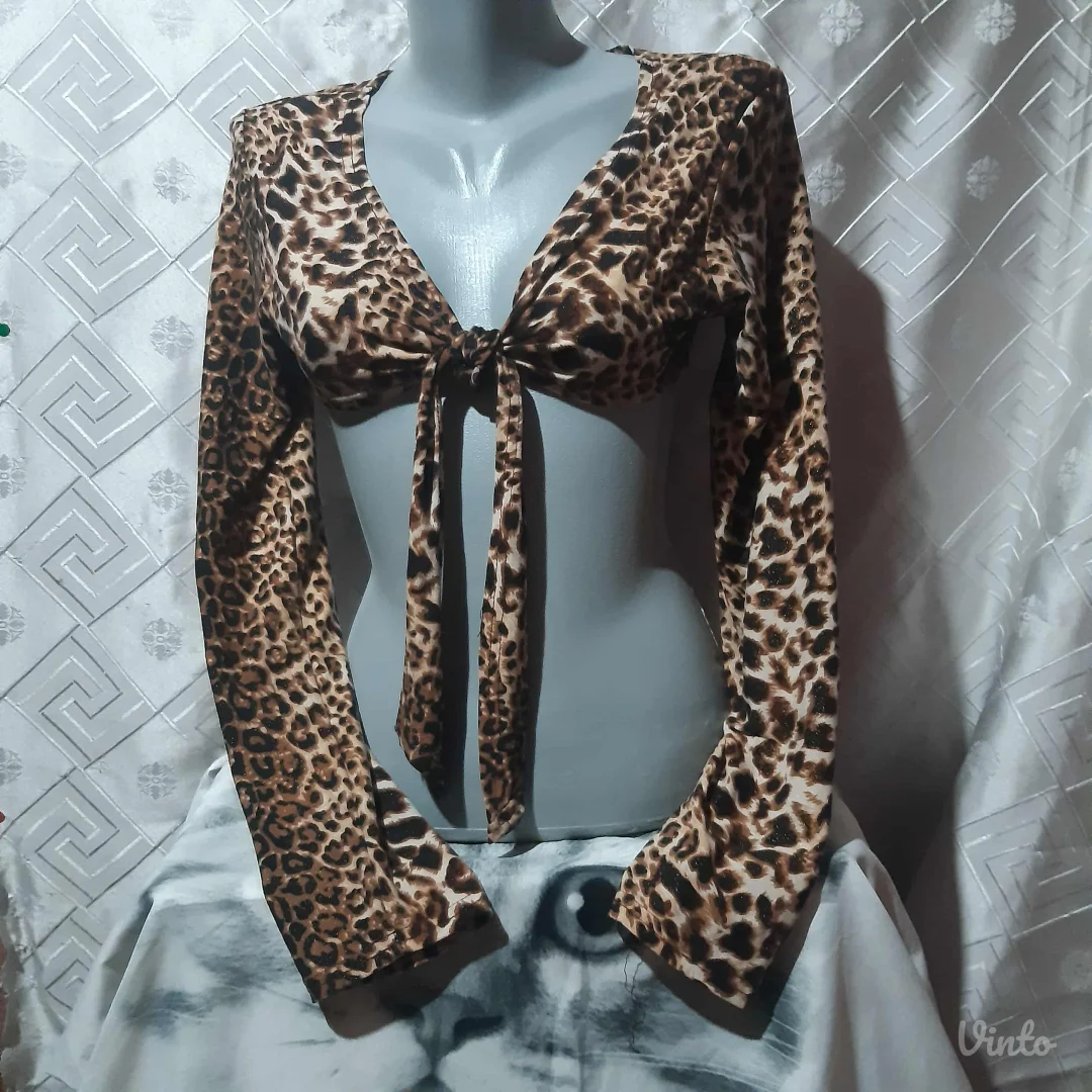 Leopard print bolero M/L