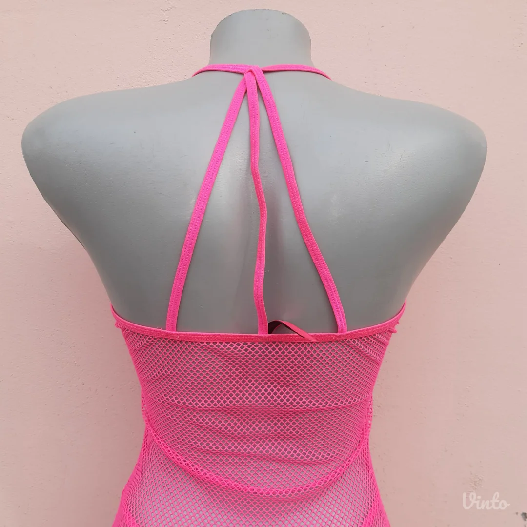 Nov Seven 'til Midnight Fetish Neon roze mrezasti set