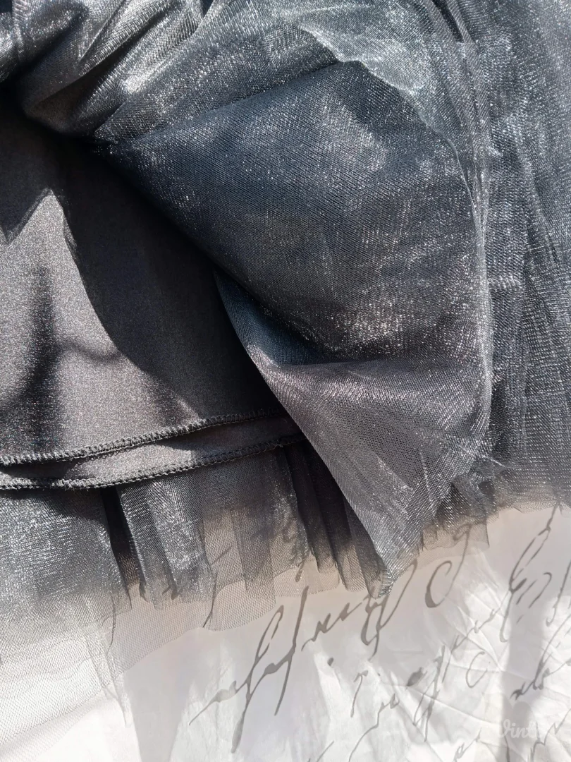 Goth Crna pufnasta suknja til mrezica S/M