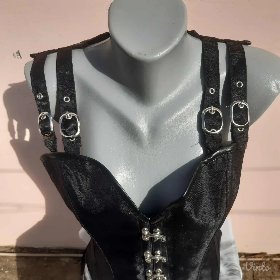 Gothic Brokat Korset sa bravicama i bretelama XL