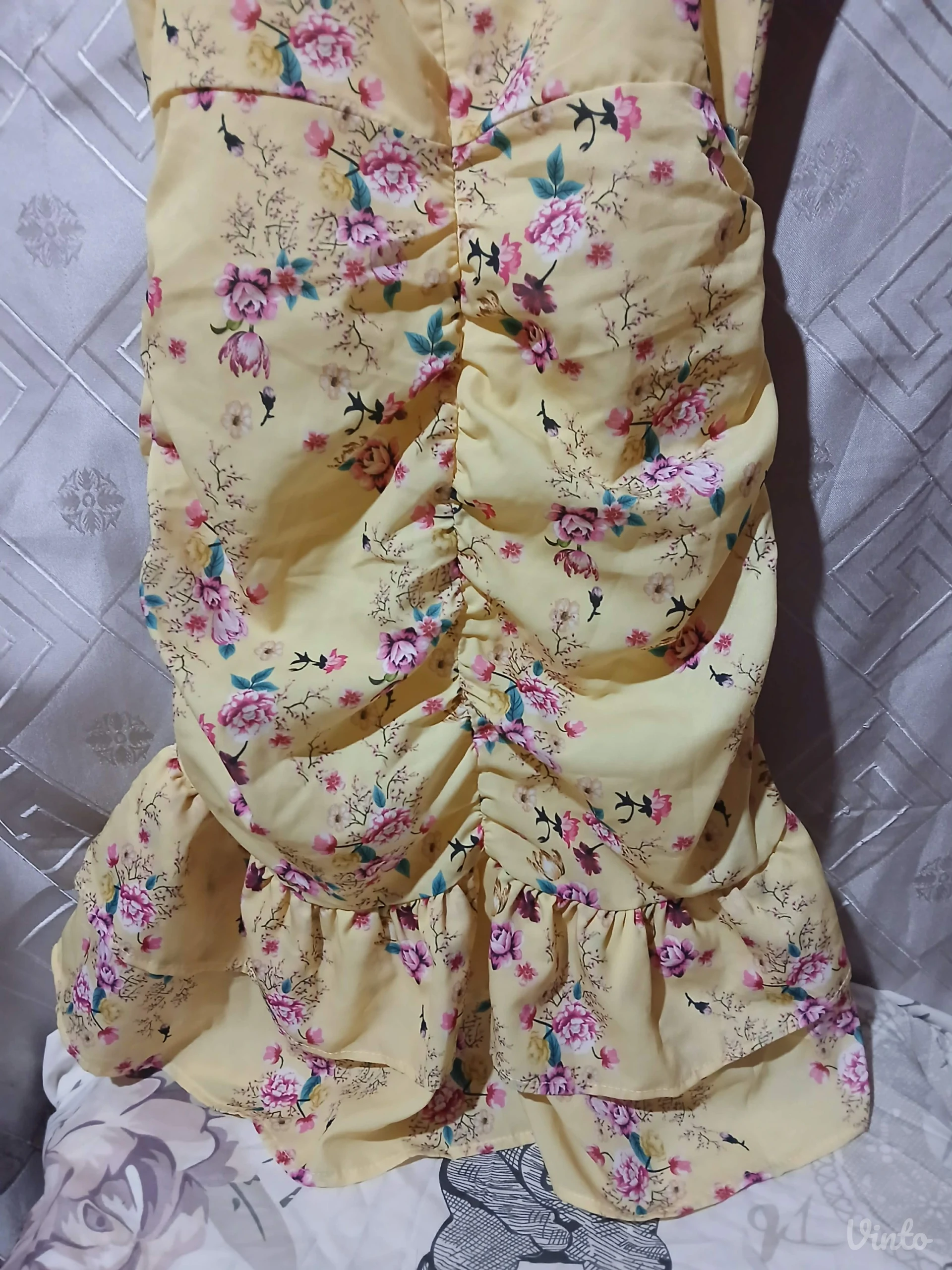 Zuta Sexy Haljina Floral print XS/S