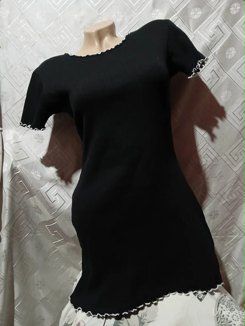 Zara Rebrasta tunika Pamuk/Elastin L