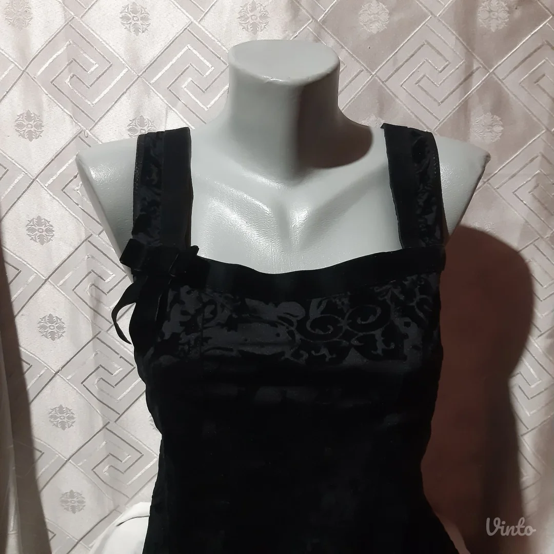 Goth crna plis print bluza M/L