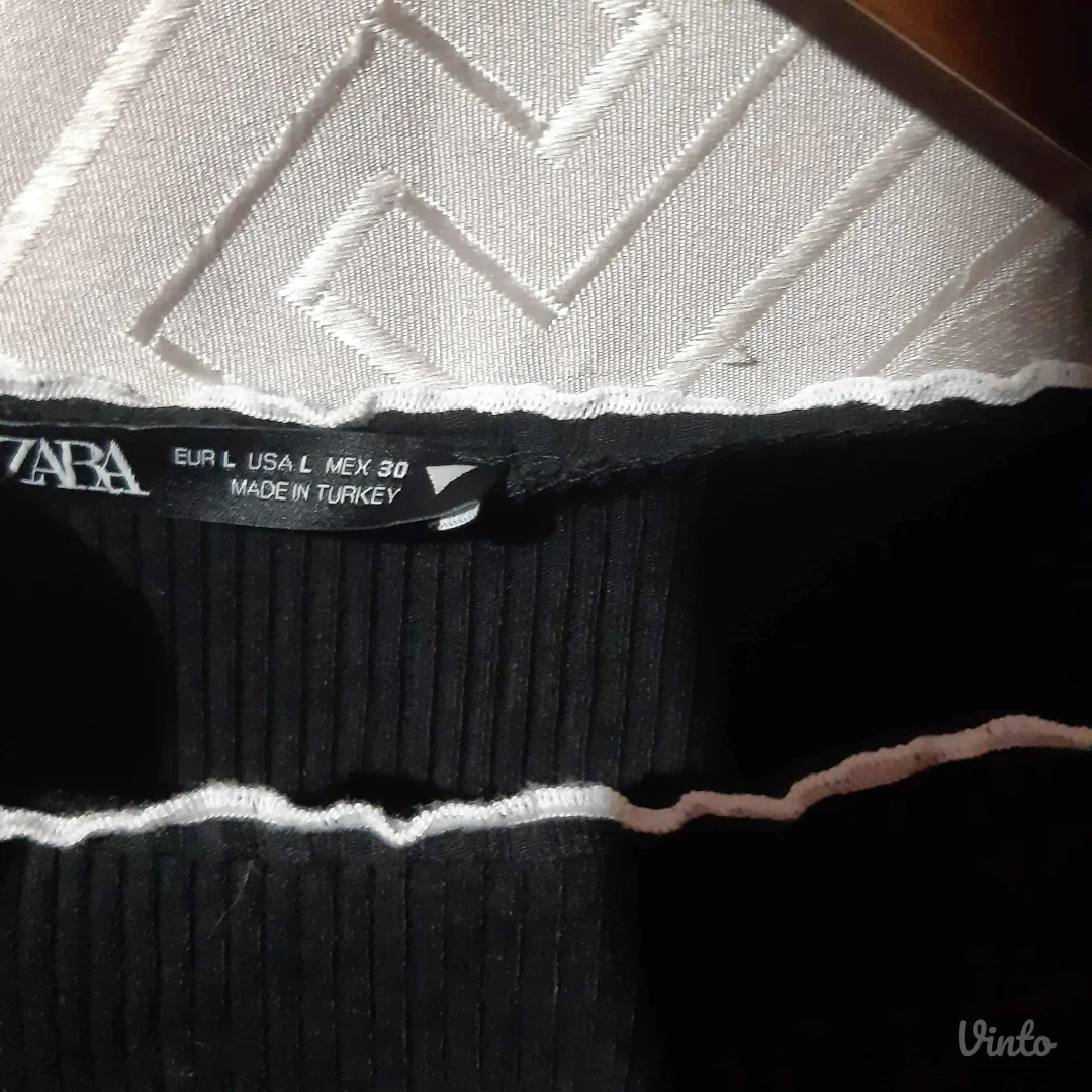 Zara Rebrasta tunika Pamuk/Elastin L