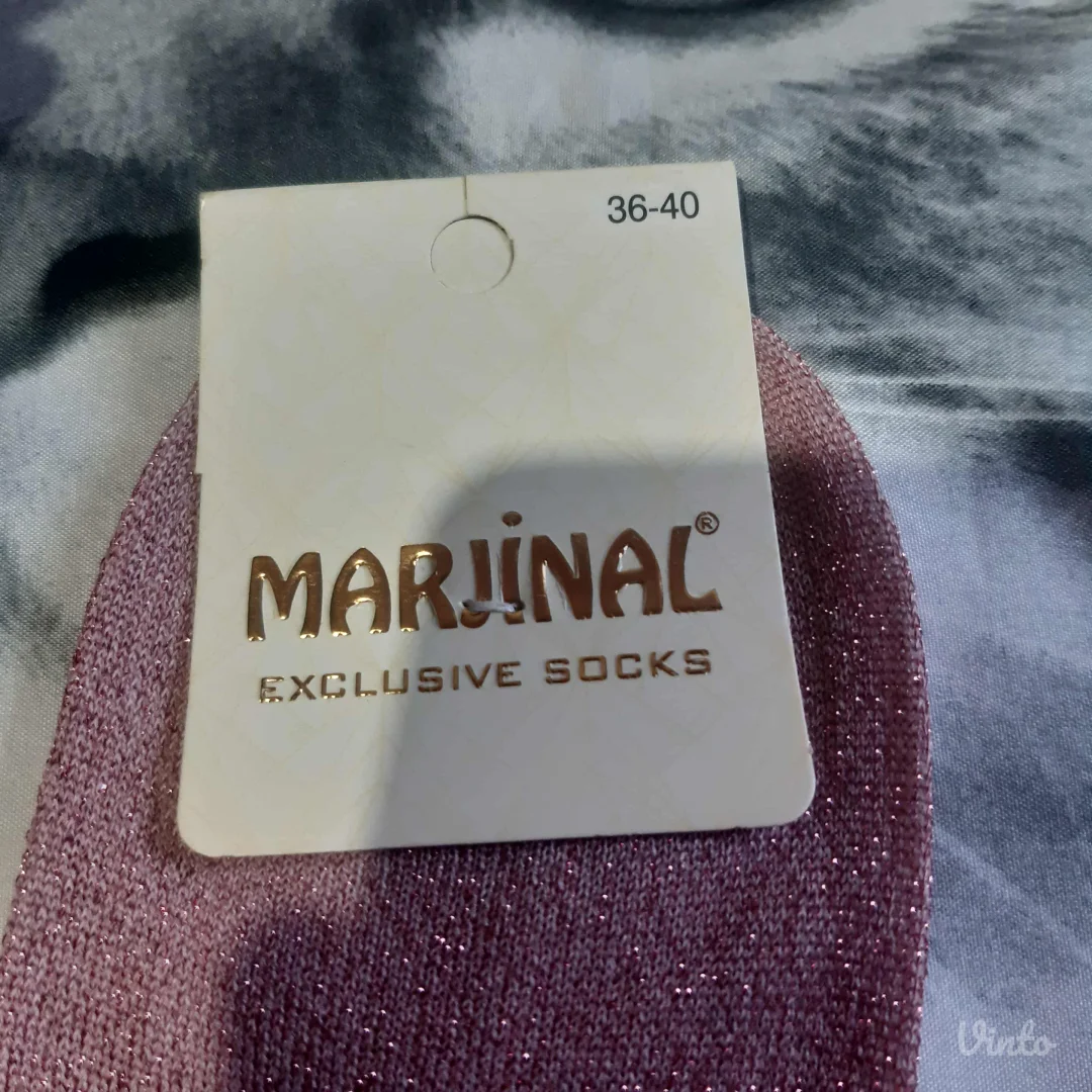 Roze sjajne carape 36-40