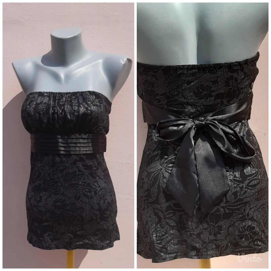 Orsay srebrno crni top M/L