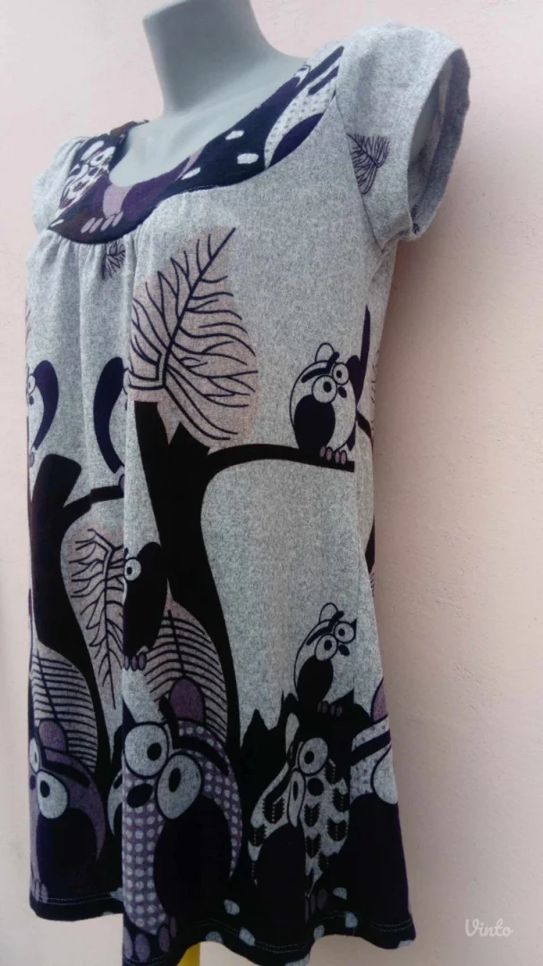 Simpaticna tunika sa sovama M/L