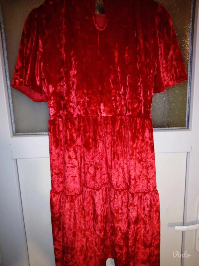 Sinsay crvena plisana haljina M Novo sa ett.