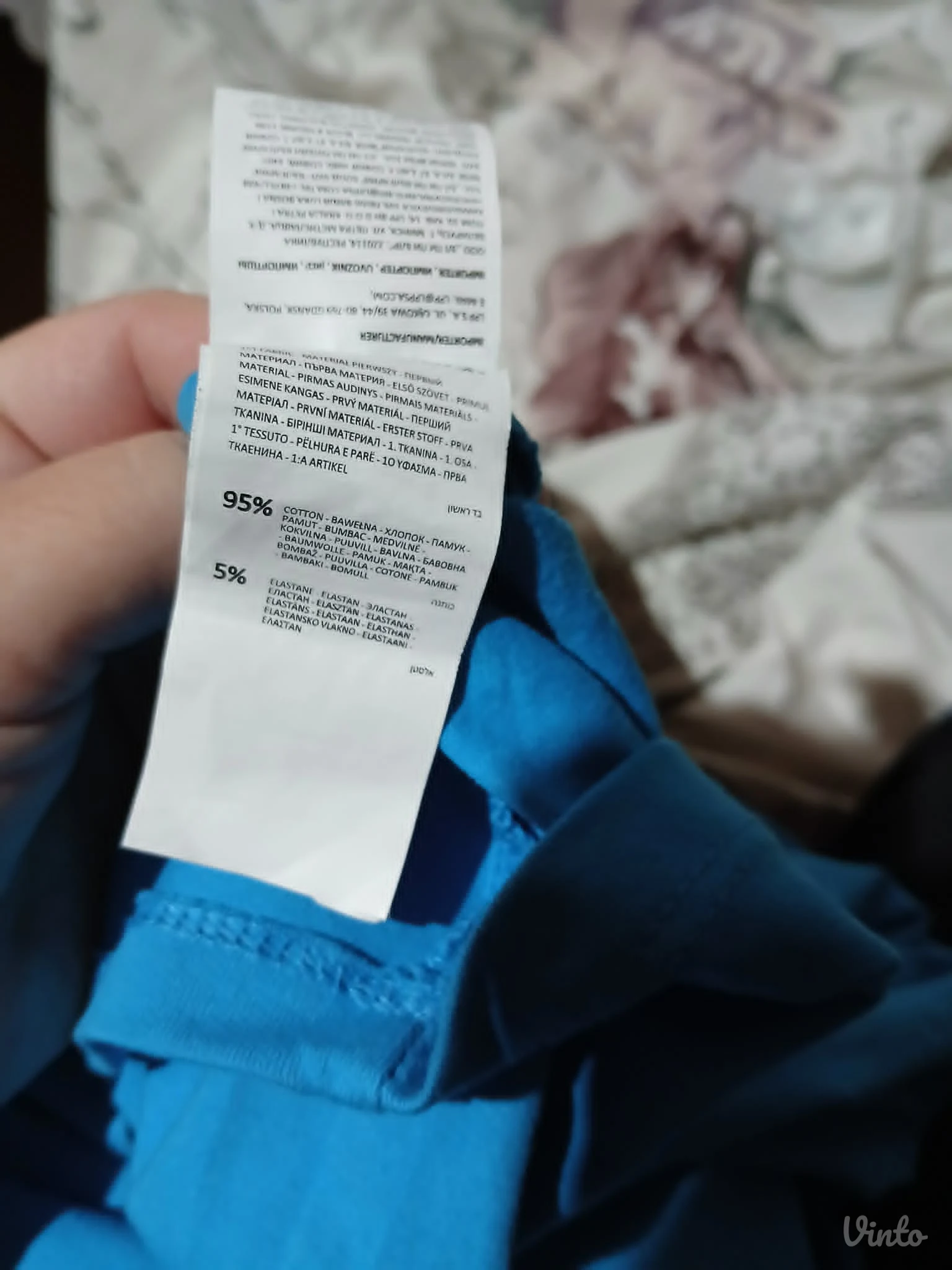 Tirkizno/Plava mini haljina S/M Pamuk/Elastin