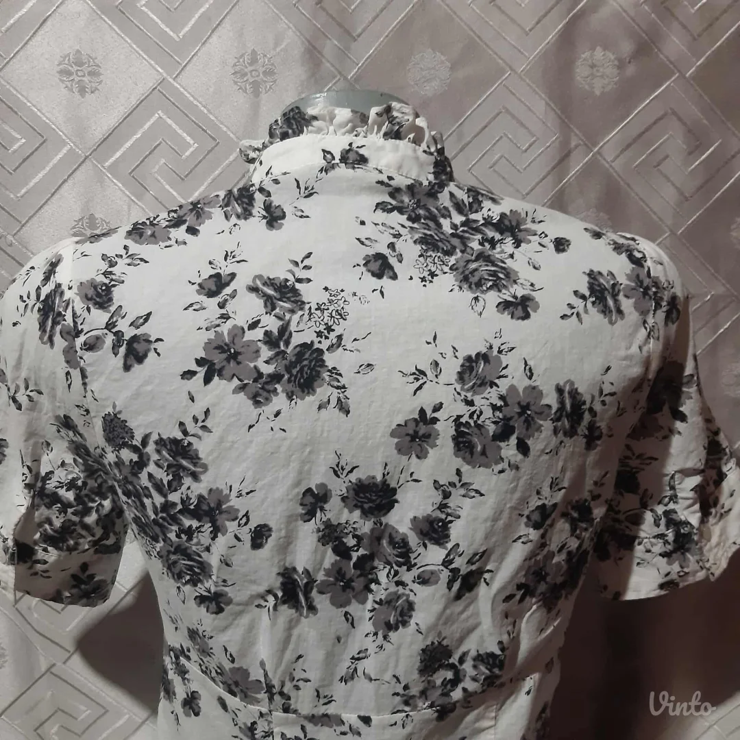 Lagana kosulja kratkih rukava sa printom cveca pamuk S