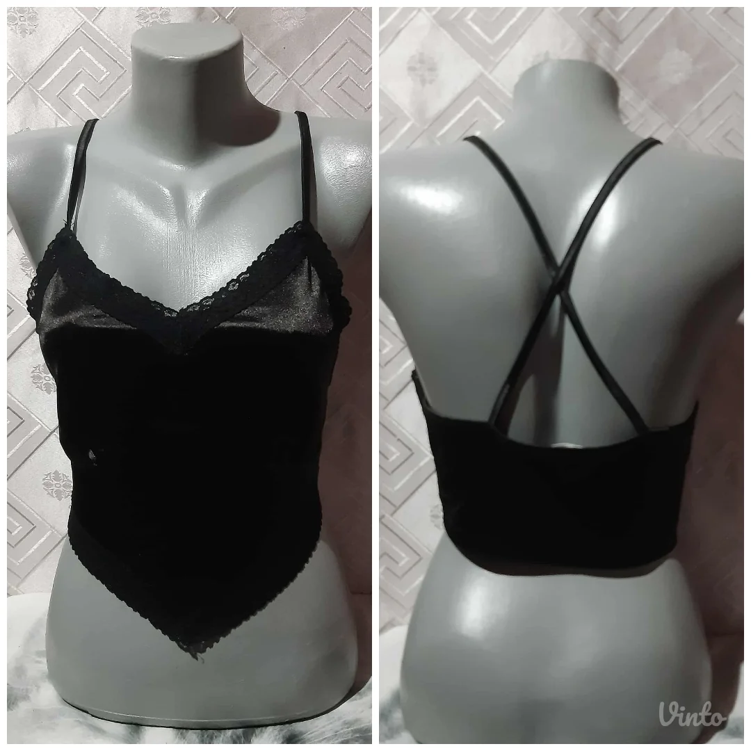 Goth Crop Top majica M