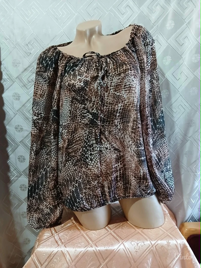 Amisu snake print providna bluza S