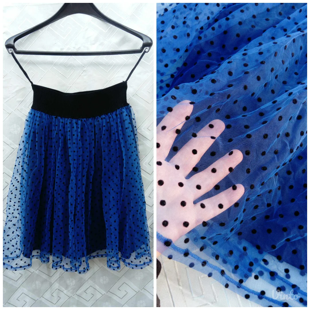 Plava til suknja na plišane tufnice S-L