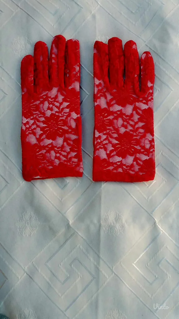 Čipkaste Nove Crvene rukavice XS/S