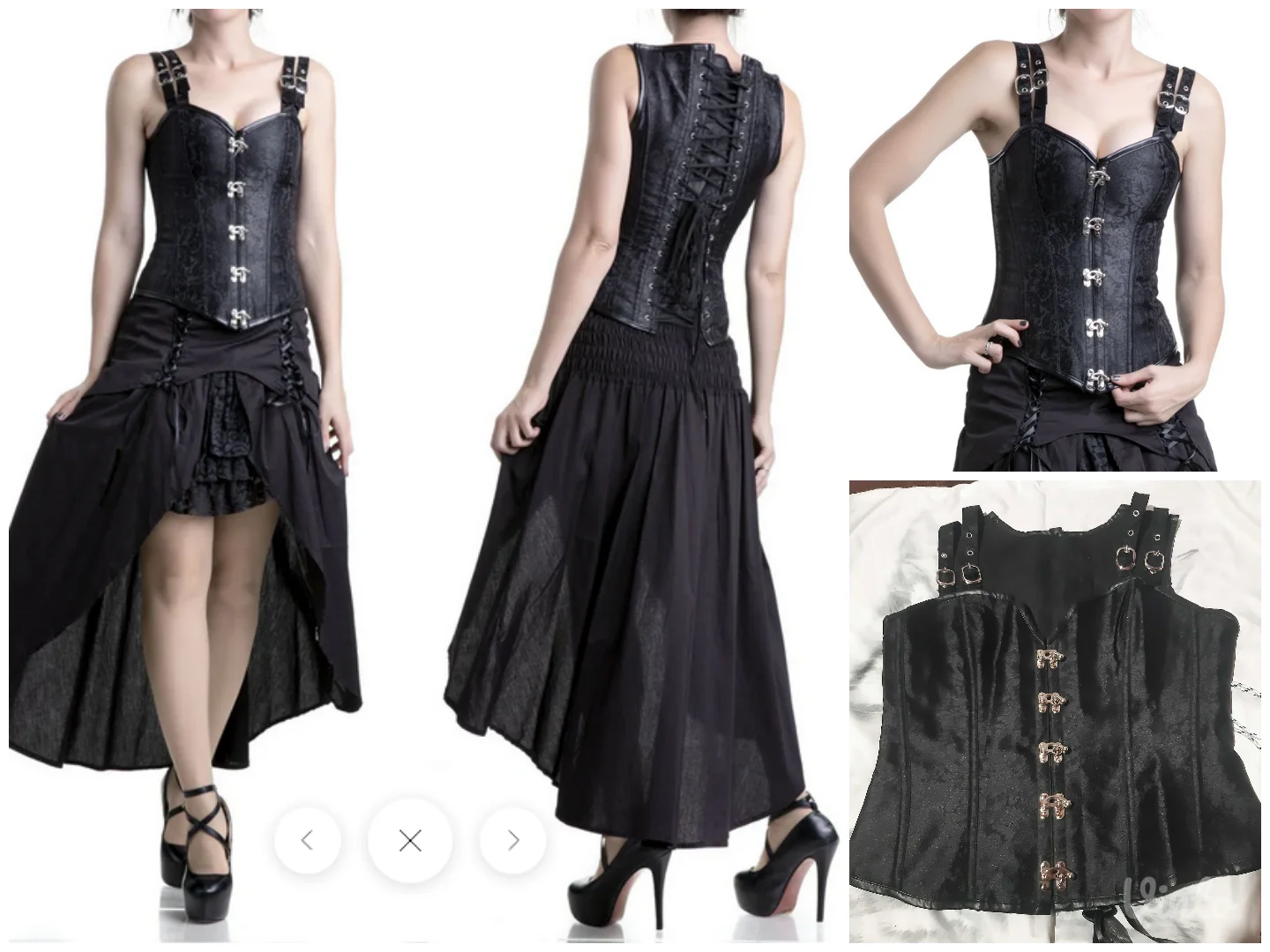 Gothic Brokat Korset sa bravicama i bretelama XL