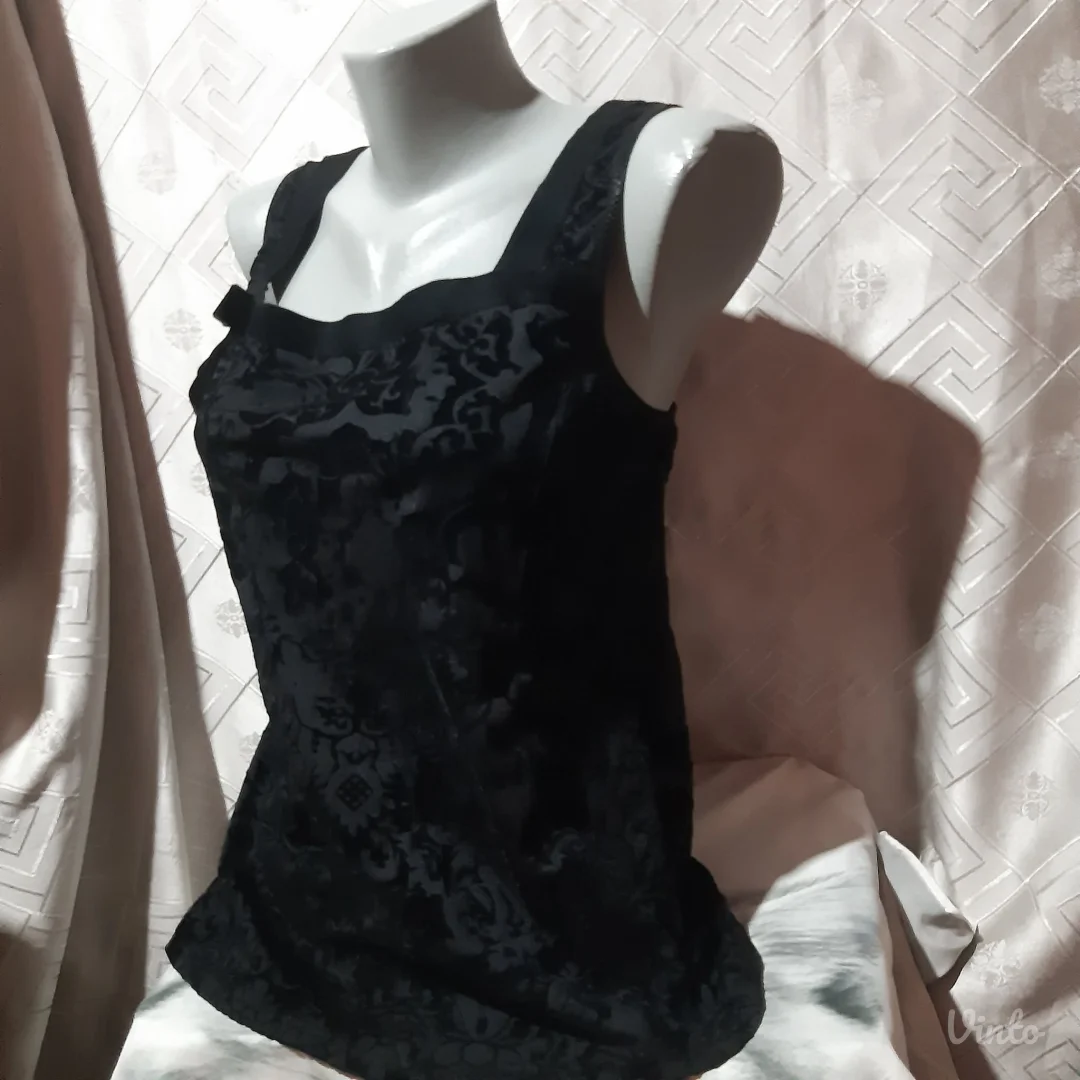 Goth crna plis print bluza M/L