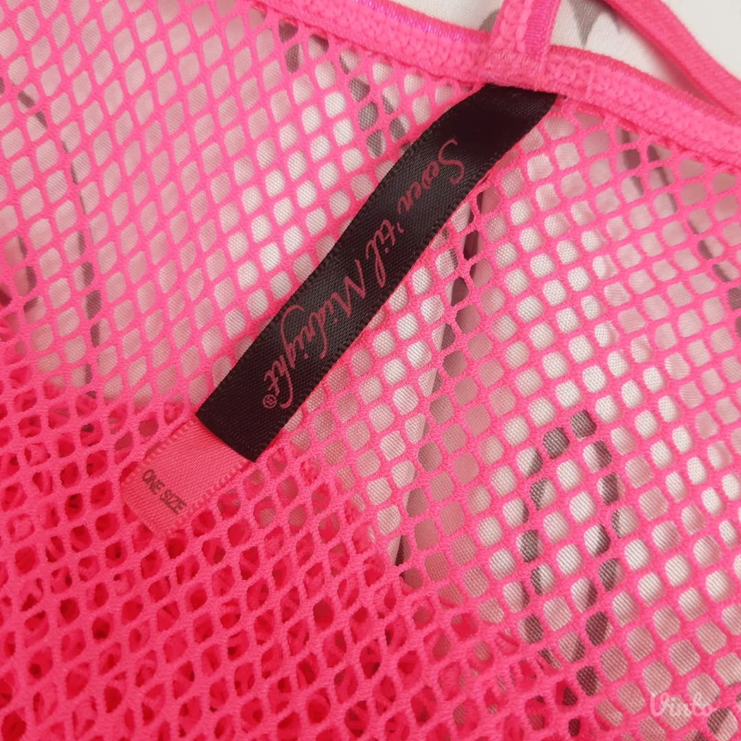 Nov Seven 'til Midnight Fetish Neon roze mrezasti set