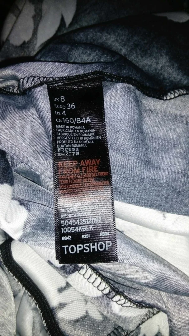 Plisana TopShop haljina S