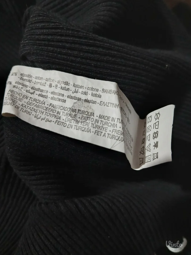 Zara Rebrasta tunika Pamuk/Elastin L