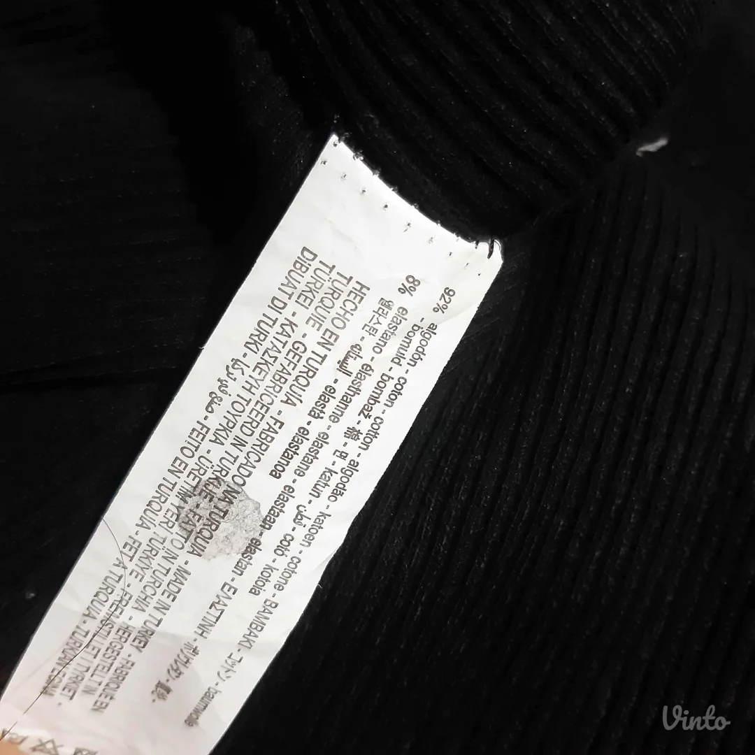 Zara Rebrasta tunika Pamuk/Elastin L