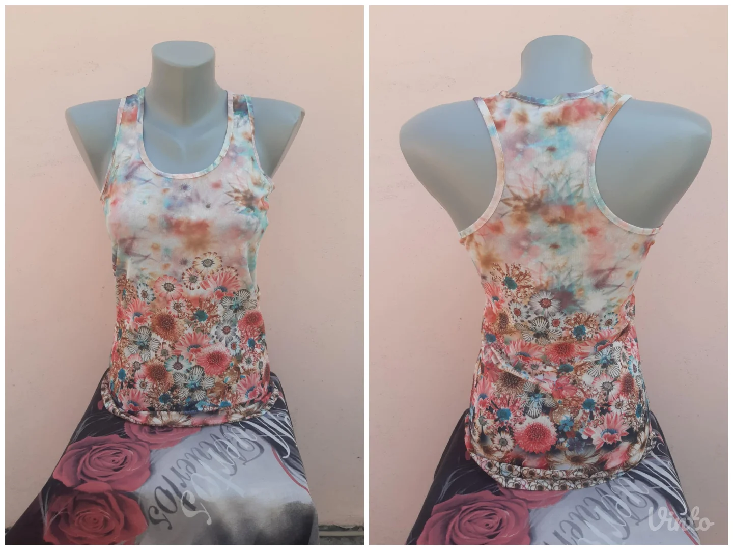 Mrezasta floral sarena majica S/M