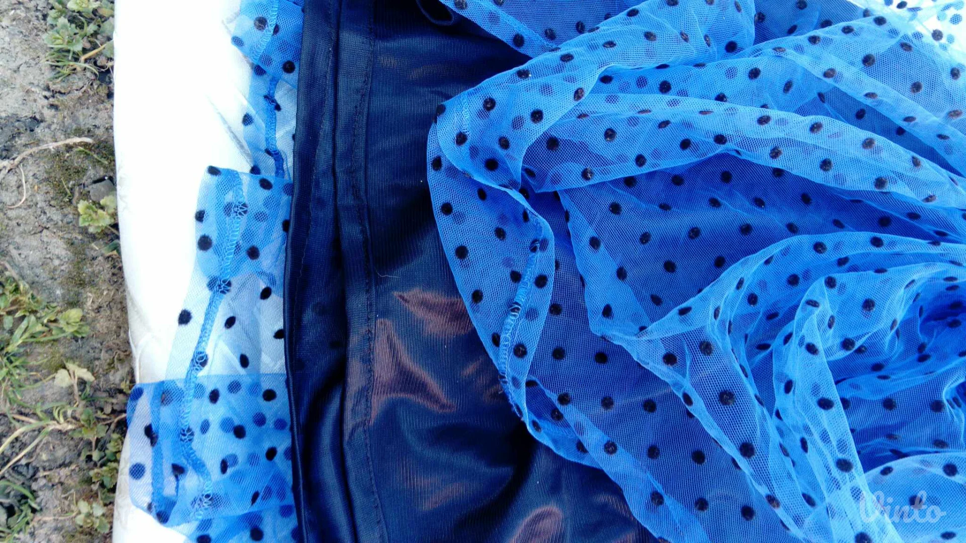 Plava til suknja na plišane tufnice S-L