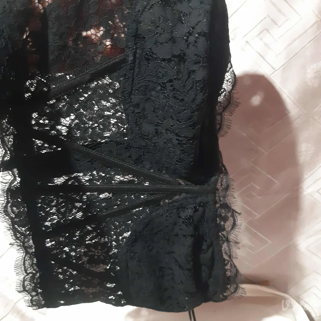 Missguided Sexy Crni Korset Top od Cipke XL Novo sa Ett.